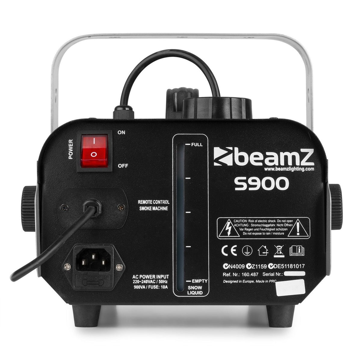 beamZ S900 Rookmachine 900W met 1L Tank en Afstandsbediening