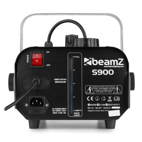 beamZ S900 Rookmachine 900W met 1L Tank en Afstandsbediening