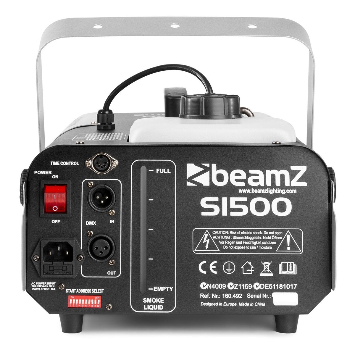 beamZ S1500 Rookmachine 1500W met DMX en Timerbediening
