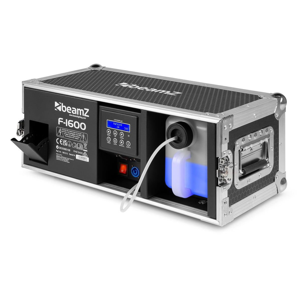 beamZ F1600 Fazer 1600W in Flightcase met DMX en Instelbare Ventilator