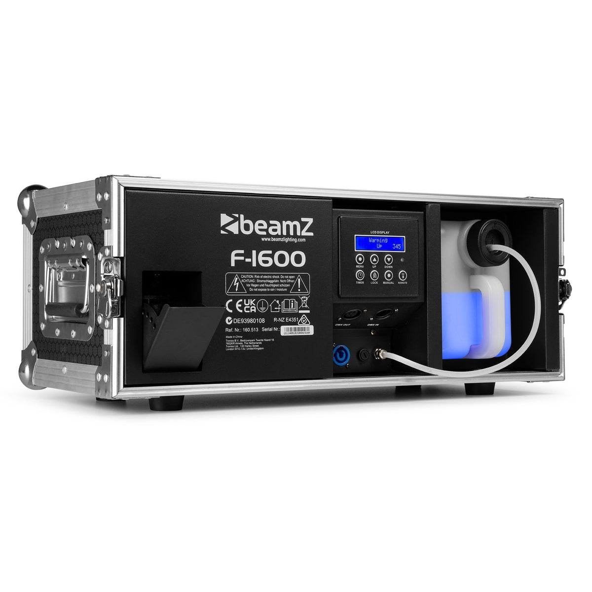 beamZ F1600 Fazer 1600W in Flightcase met DMX en Instelbare Ventilator