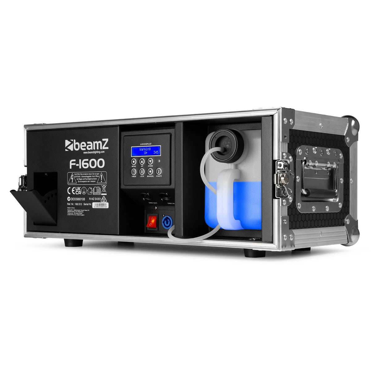 beamZ F1600 Fazer 1600W in Flightcase met DMX en Instelbare Ventilator