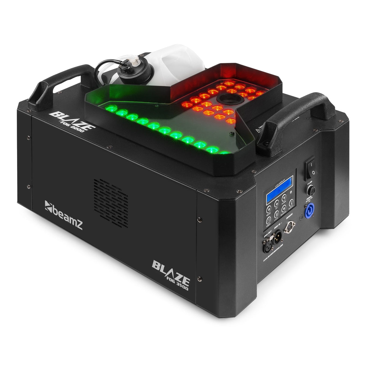 beamZ Blaze 2200 Rookmachine – 2200W met 48x RGBA LED’s, DMX, 3500ml Tank & Direct Stop
