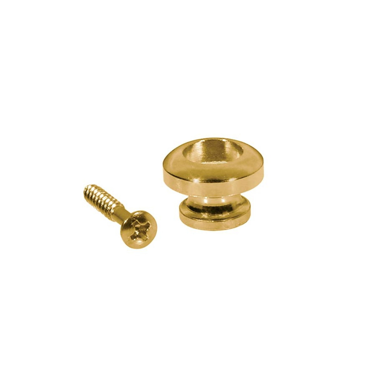 Boston EP-R-G strap buttons, metal, with screw, spherical model, diameter 14mm, 2-pack, gold