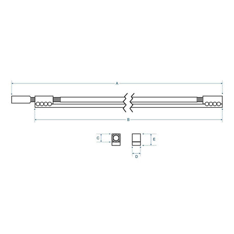 Boston TRO-460-K Halspen Truss Rod 460 mm 6 mm Staaf Single Action Inbus 4 mm