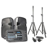 VONYX PSS302 Draagbare 300W Geluidsset met 10 inch Speakers, Bluetooth en 8-Kanaals Mixer