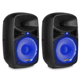 VONYX VPS082A 400W Actieve Speakerset met Bluetooth, USB/SD en 8 inch Woofers