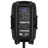 VONYX VPS122A 800W Actieve Speakerset met Bluetooth, USB/SD en 12 inch Woofers
