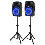 VONYX VPS122A 800W Actieve Speakerset met Bluetooth, USB/SD en 12 inch Woofers