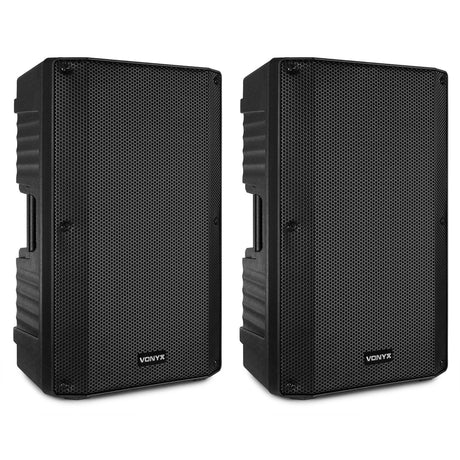 VONYX VSA150S 1000W Actieve Stereo Speakerset met Bluetooth, USB Speler en 15 inch Woofers