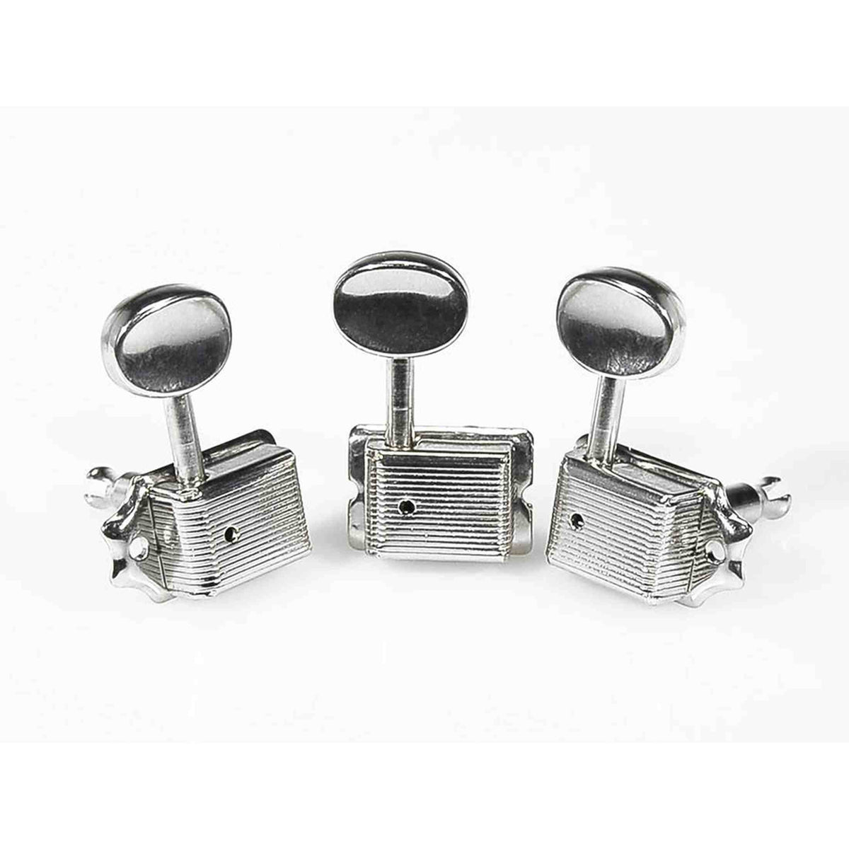 Boston 62-CL Stemmechanieken voor gitaar, chroom, 6x links, vintage style, metalen knoppen