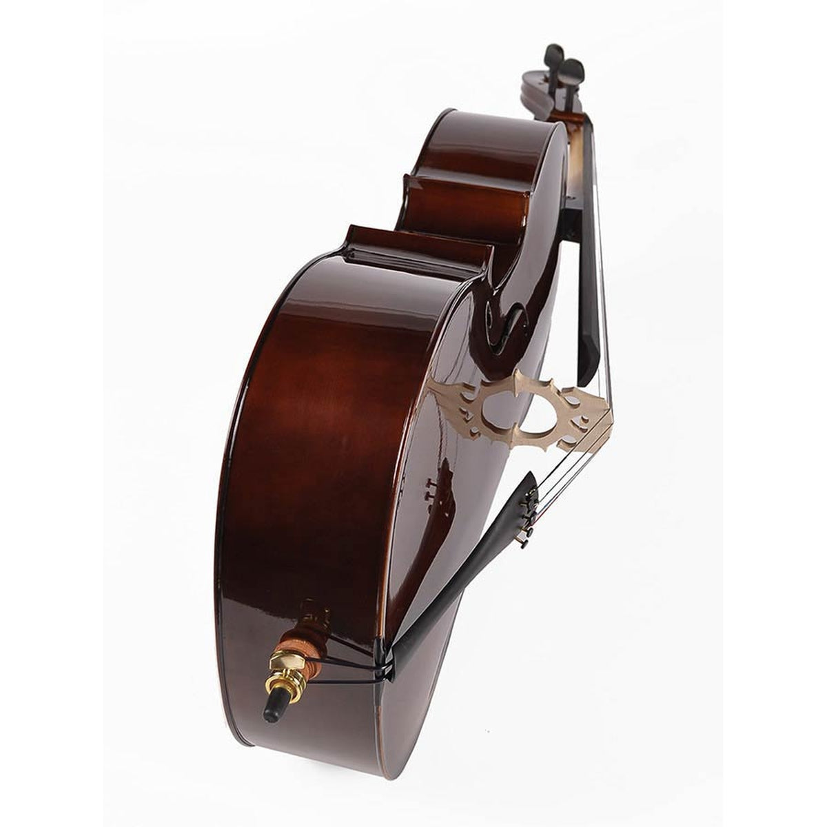 Leonardo LC-2034 cello set 3/4, geheel massief, nitro, ebben toebehoren, inclusief tas en strijkstok