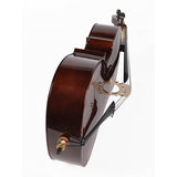 Leonardo LC-2034 cello set 3/4, geheel massief, nitro, ebben toebehoren, inclusief tas en strijkstok