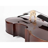 Leonardo LC-2014 cello set 1/4, geheel massief, nitro, ebben toebehoren, inclusief tas en strijkstok