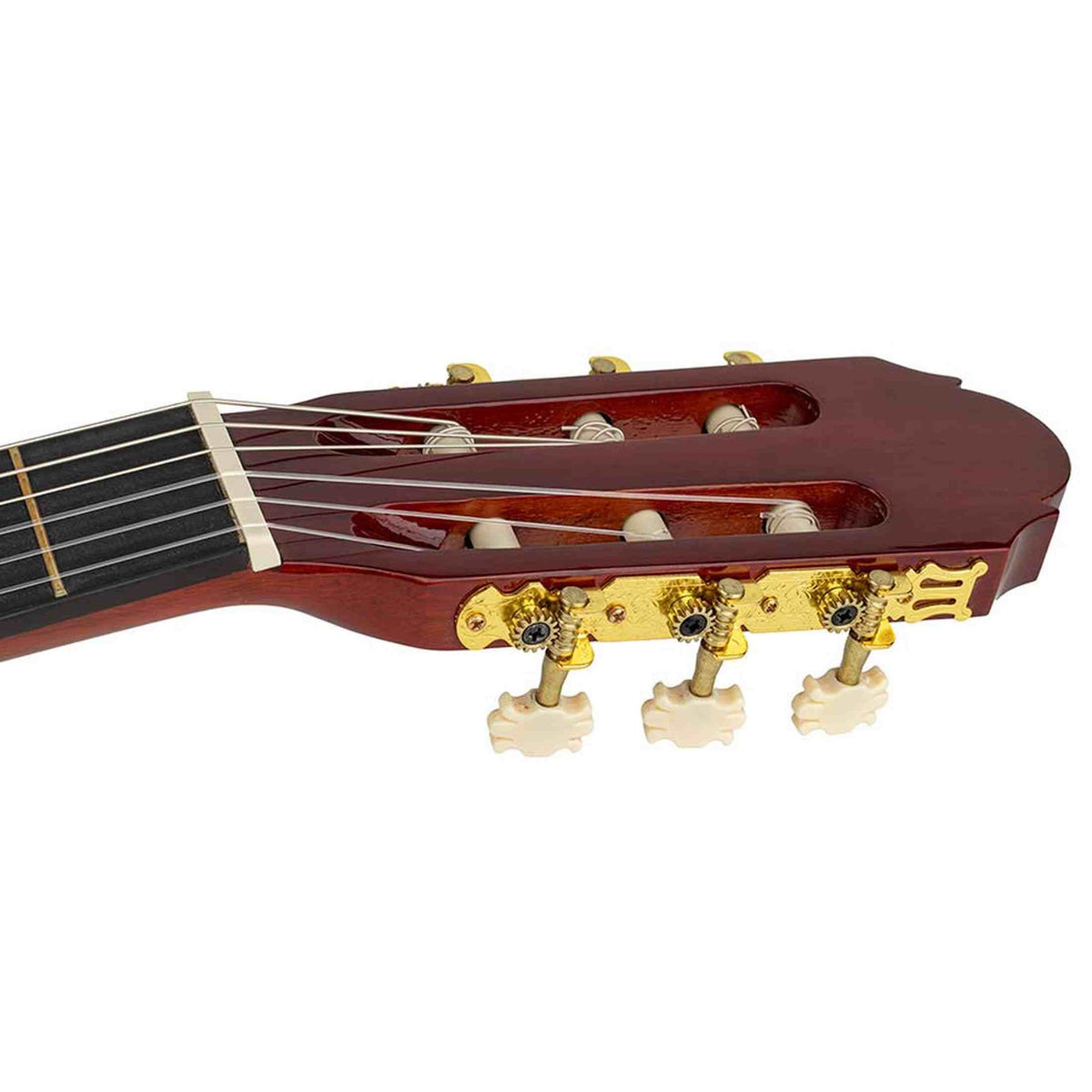 A. Martinez MTC-080 4/4 klassieke gitaar bruin naturel met standaard, tas en tuner