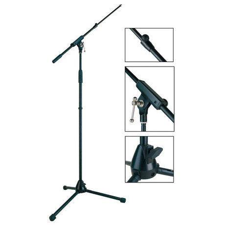 Boston MS-1425-BK Stage Pro Series microfoonstatief met telescopische hengel zwart