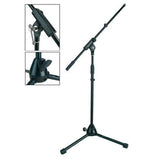 Boston MS-1350-BK Stage Pro Series microfoonstatief met hengel zwart