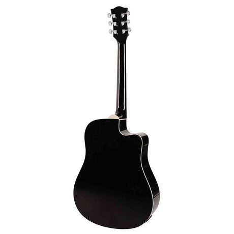 Richwood RD-12LCEBK Artist Series Linkshandige Akoestische Gitaar dreadnought cutaway met actieve EQ zwart