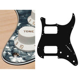 Boston ST-433-PB pickguard, Stallion, HH, 3 pot holes, 3-5 switch, 4 ply, pearl black