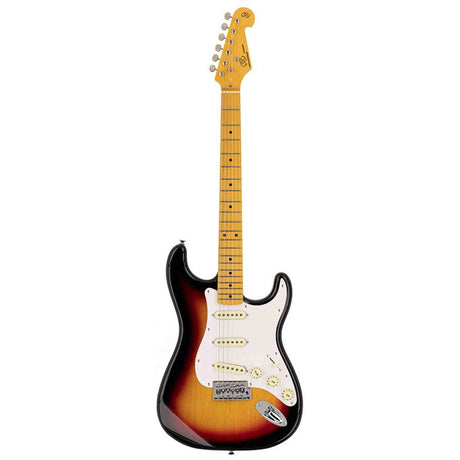 SX SST57-3TS elektrische gitaar – 3 single coils, vintage tremolo, 3-Tone Sunburst + tas