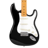SX SST57-BK elektrische gitaar – 3 single coils, vintage tremolo, zwart + tas
