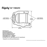 Bigsby B-B5-CHB5 Vibrato Tailpiece - Gepolijst Aluminium