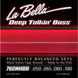 La Bella L-760NHBB snaren set elektrisch 'Beatle' bass, black nylon tape wound, 050-065-080-100