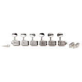Wilkinson 162-NL-4S2M Stemmechanieken voor gitaar, met EZ LOK and staggered post height, 6x links, nikkel