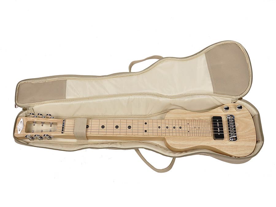 SX LG2ASHNA Lapsteel Gitaar Set met Cort CM15RBK 15W Versterker 8 inch Reverb Zwart