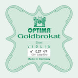 Optima 1001-HL E-1 string for violin 4/4, steel, loop end, heavy