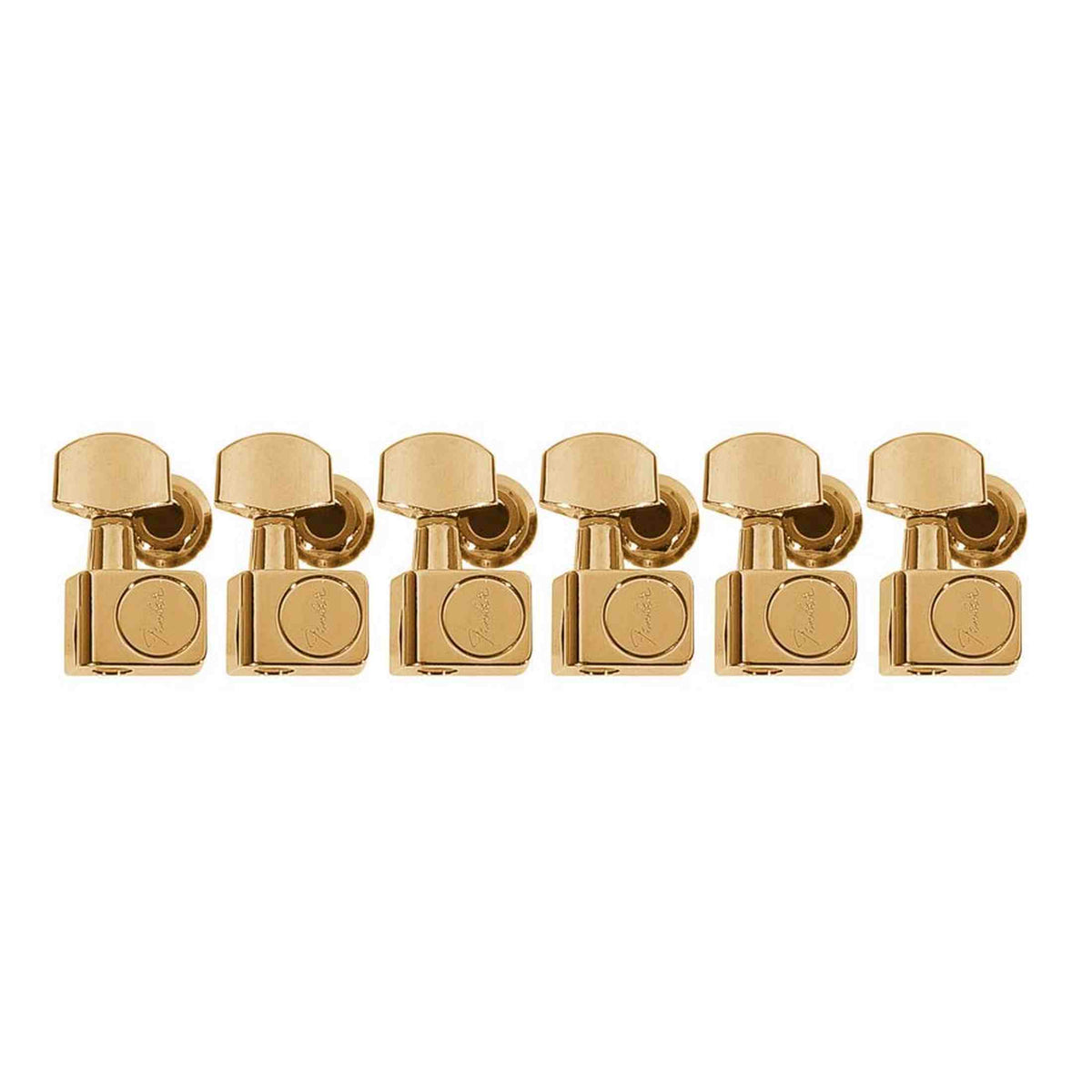 Fender 0990820200 Stemmechanieken, American Standard, 2 guide pins, set of 6, goud