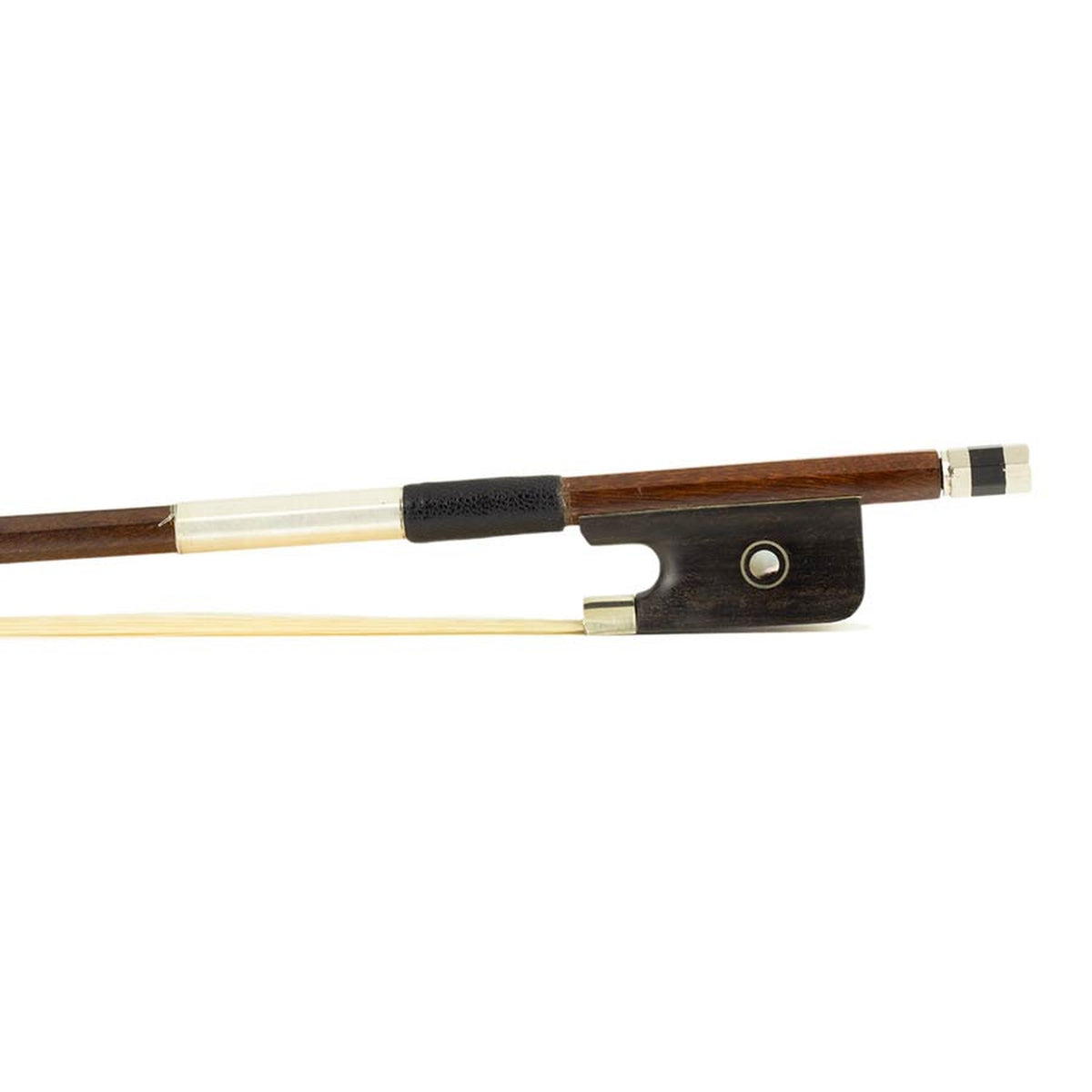 ELS BA-25/44 strijkstok altviool, 4/4, brazielhout, achthoekige stok, ebben slof, parijs oog, nikkelen montuur