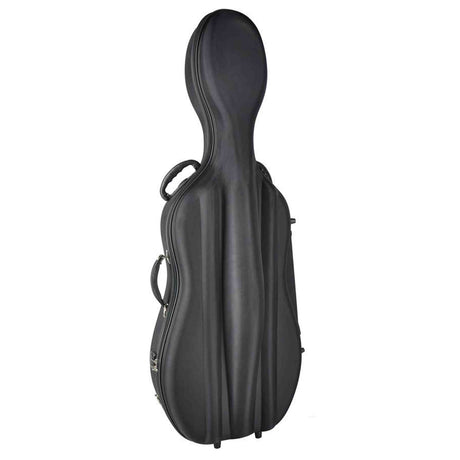 Leonardo CC-144-BK cellokoffer 4/4 gevormd zwart met slot en 2 riemen