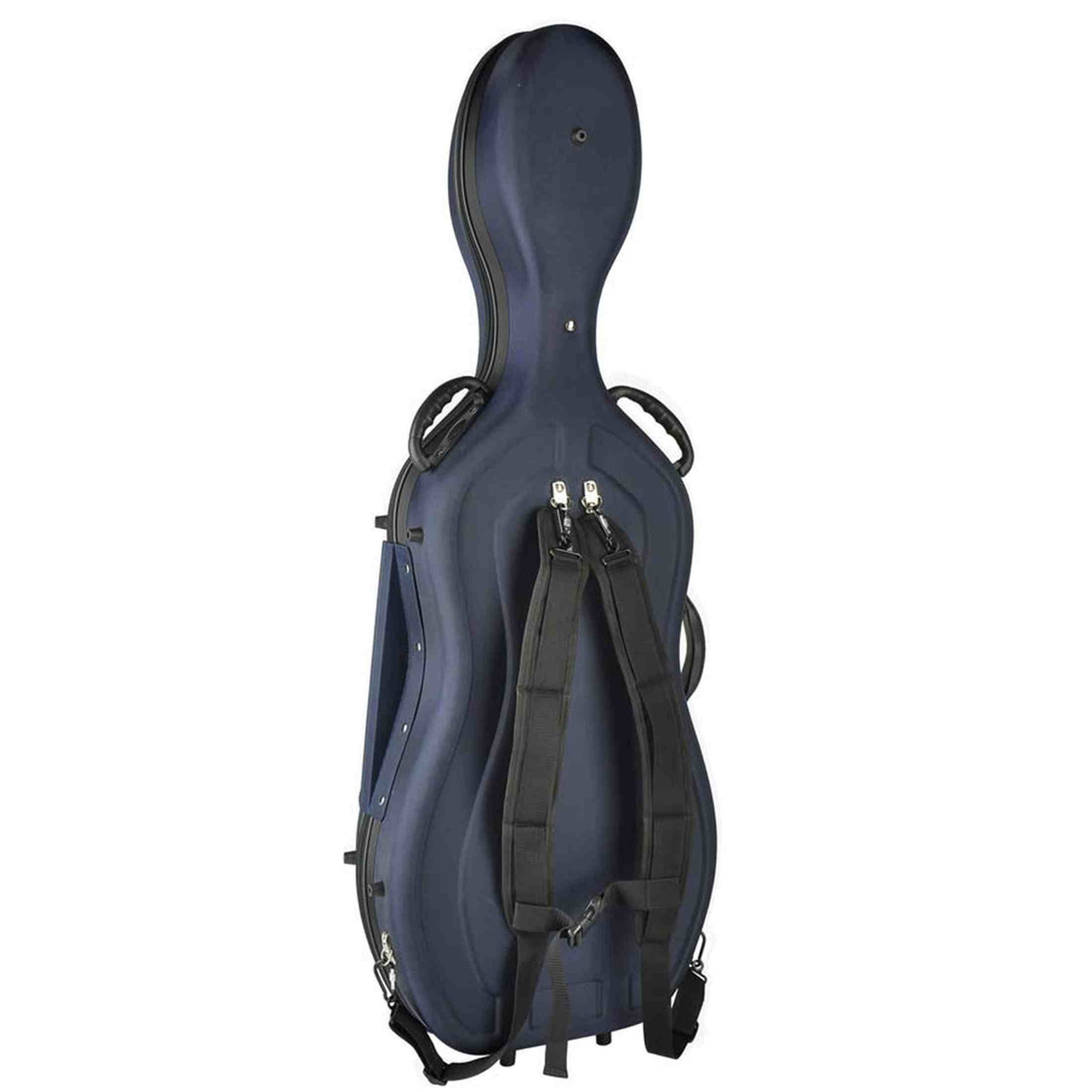 Leonardo CC-144-BU cellokoffer 4/4 gevormd blauw met slot en 2 riemen