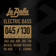 La Bella L-RX-N5B snaren set elektrisch 5-snaar bass, nickel round wound, 045-065-080-100-125