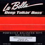 La Bella L-750N-B snaren set elektrisch 5-snaar bass, black nylon tape wound, light, 050-065-085-105-135 longscale