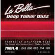La Bella L-760FLB snaren set elektrisch bass, stainless steel flatwound, light, 043-060-082-104-128
