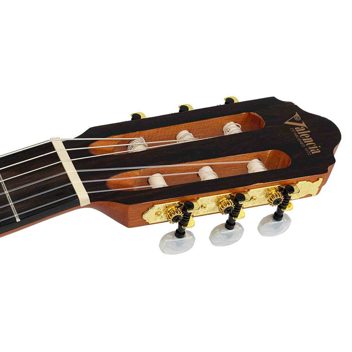 Valencia VC404HSB klassieke gitaar – Sitka Spruce top, mahonie body, inclusief stemapparaat, standaard en tas