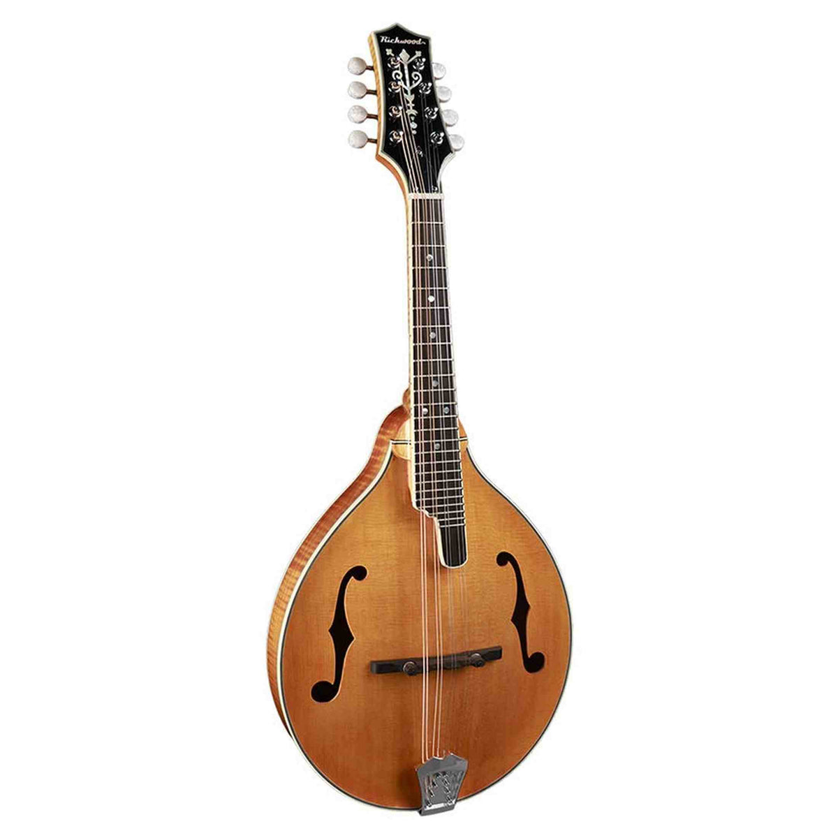 Richwood RMA-110-VS A-Style Mandoline – Massief Sparren & Gevlamd Esdoorn, Amber Sunburst
