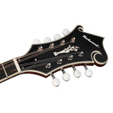 Richwood RMF-220-WN F-Style Mandoline – Massief Sparren & Gevlamd Esdoorn, Satijn Walnoot