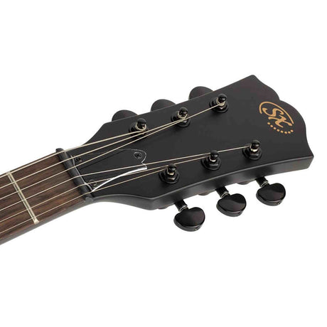 SX EE3S-SBK elektrische gitaar – LP Studio stijl, 2 humbuckers, lindenhout, mat zwart