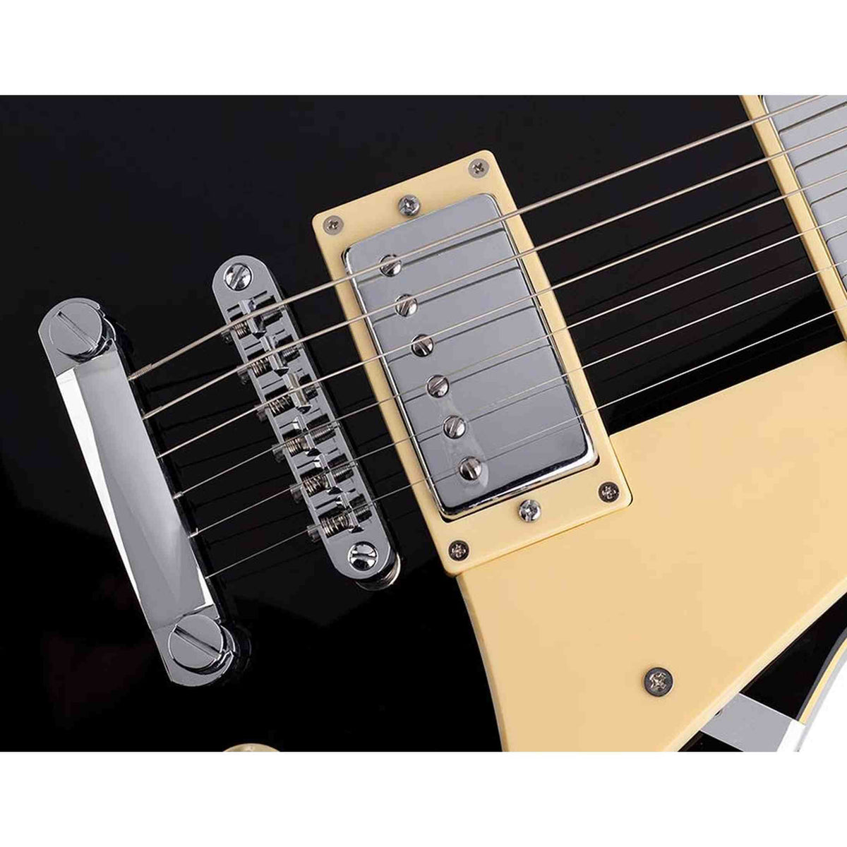 SX EF3-BK elektrische gitaar – LP Standard stijl, 2 humbuckers, mahonie/esdoorn, zwart