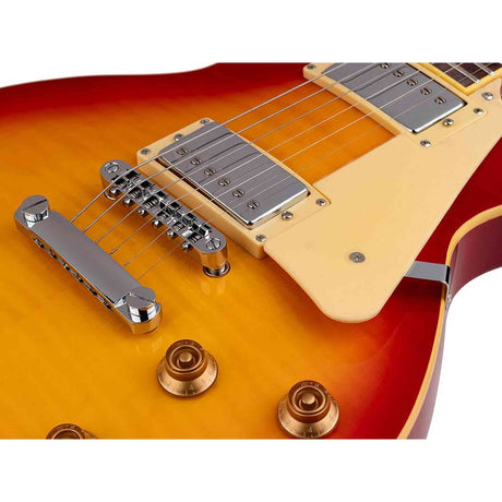 SX EF3D-CS elektrische gitaar – LP Standard stijl, 2 humbuckers, mahonie/esdoorn, Cherry Sunburst