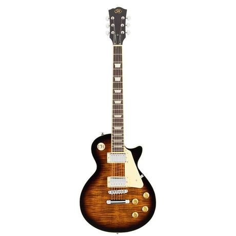 SX EF3D-DS elektrische gitaar – LP Standard stijl, 2 humbuckers, mahonie/esdoorn, Tobacco Sunburst