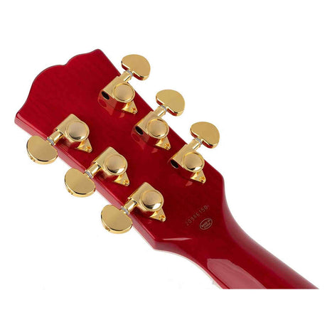 SX EH3-CS elektrische gitaar – LP Custom stijl, 2 humbuckers, mahonie/esdoorn, Cherry Sunburst + gouden hardware