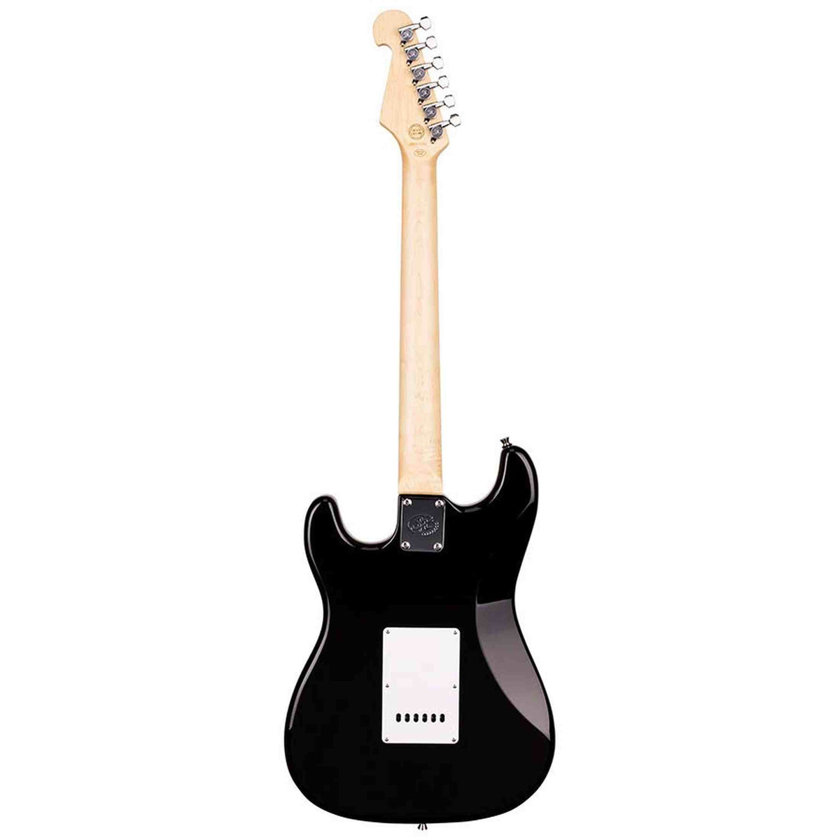 SX ED1/BK elektrische gitaar – 3 single coil pickups, vintage tremolo, zwart + tas