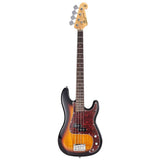 SX BD2/3TS Standard Series P-Style Elektrische Basgitaar 3-Tone Sunburst