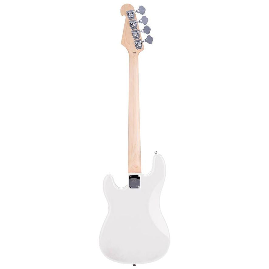 SX BD2/WT Standard Series P-Style Elektrische Basgitaar Wit