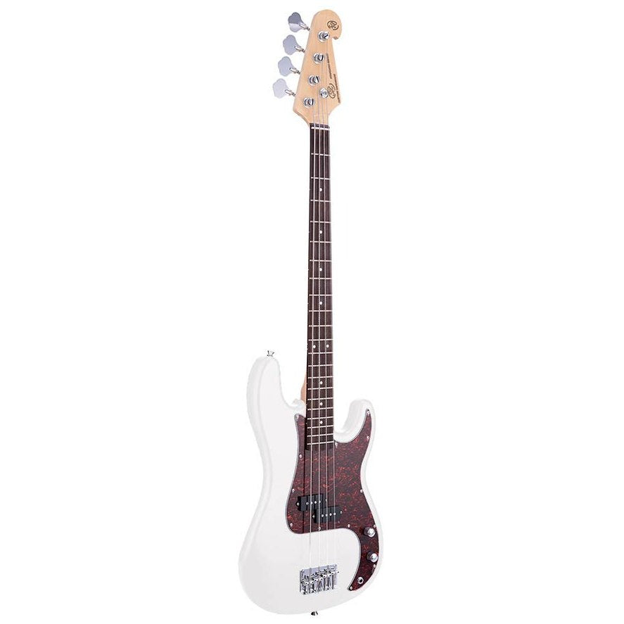 SX BD2/WT Standard Series P-Style Elektrische Basgitaar Wit
