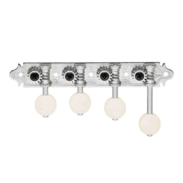 Gotoh GTH15795 MF40 F Stemmechanieken voor F-Style Mandoline, Nikkel, Ivoor MM Knoppen, 1:14 Overbrenging